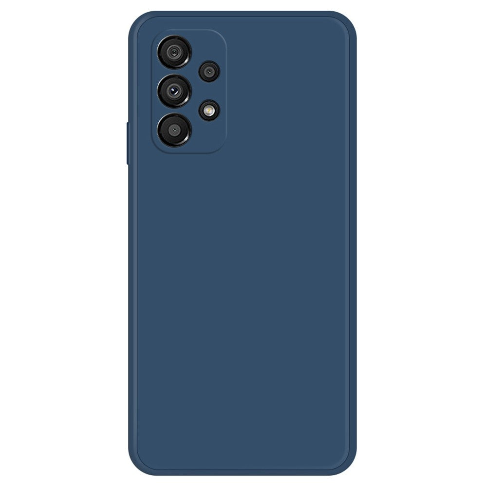Bagcover til Samsung Galaxy A33 5G, Kollisionssikkert Lige Kant Gummibelagt TPU+Mikrofiber Foring Telefoncover