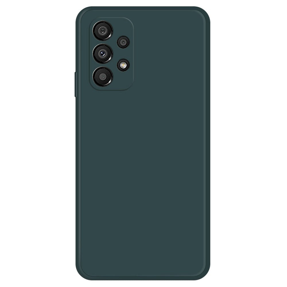 Bagcover til Samsung Galaxy A33 5G, Kollisionssikkert Lige Kant Gummibelagt TPU+Mikrofiber Foring Telefoncover
