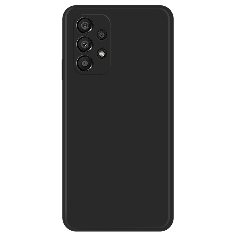 Bagcover til Samsung Galaxy A33 5G, Kollisionssikkert Lige Kant Gummibelagt TPU+Mikrofiber Foring Telefoncover