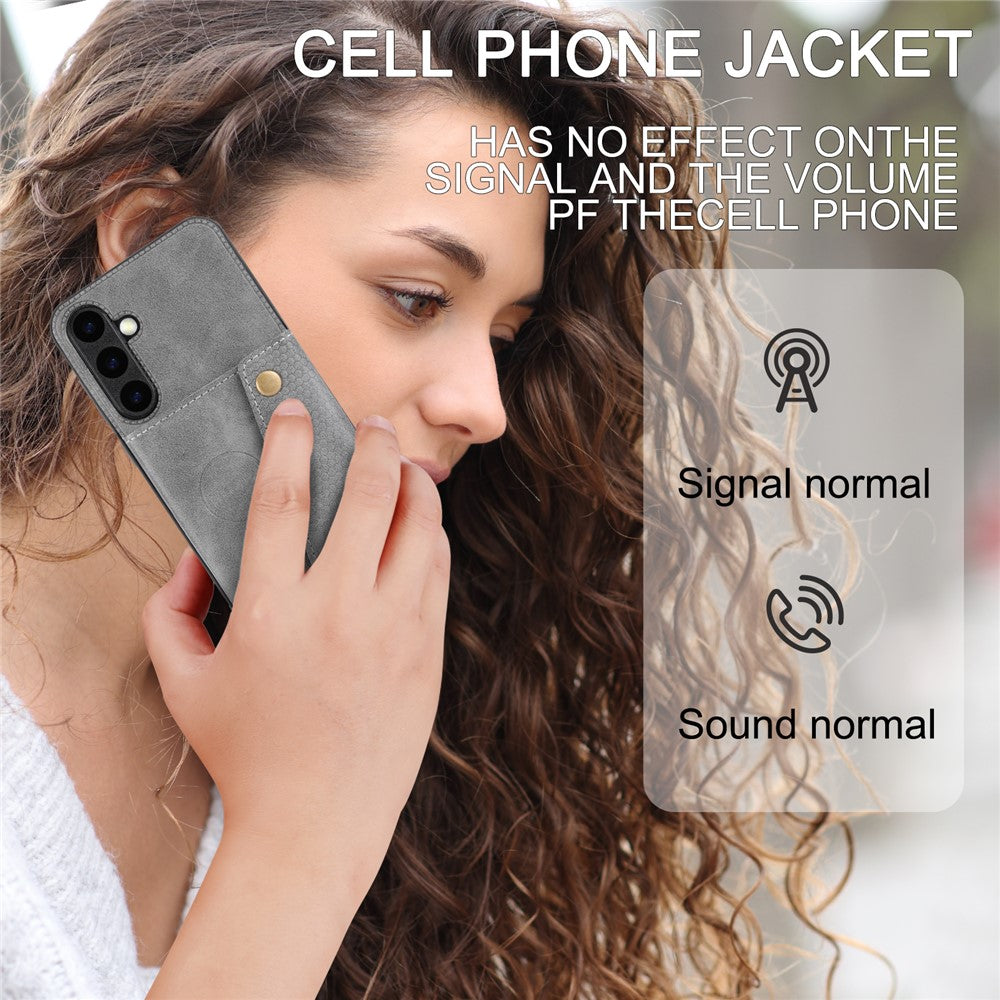 Til Samsung Galaxy S25+ Cover Kortlommer Stander Læder + TPU Telefoncover