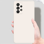 Telefoncover med lige kant til Samsung Galaxy A53 5G, gummibelagt TPU+mikrofiberfor telefoncover