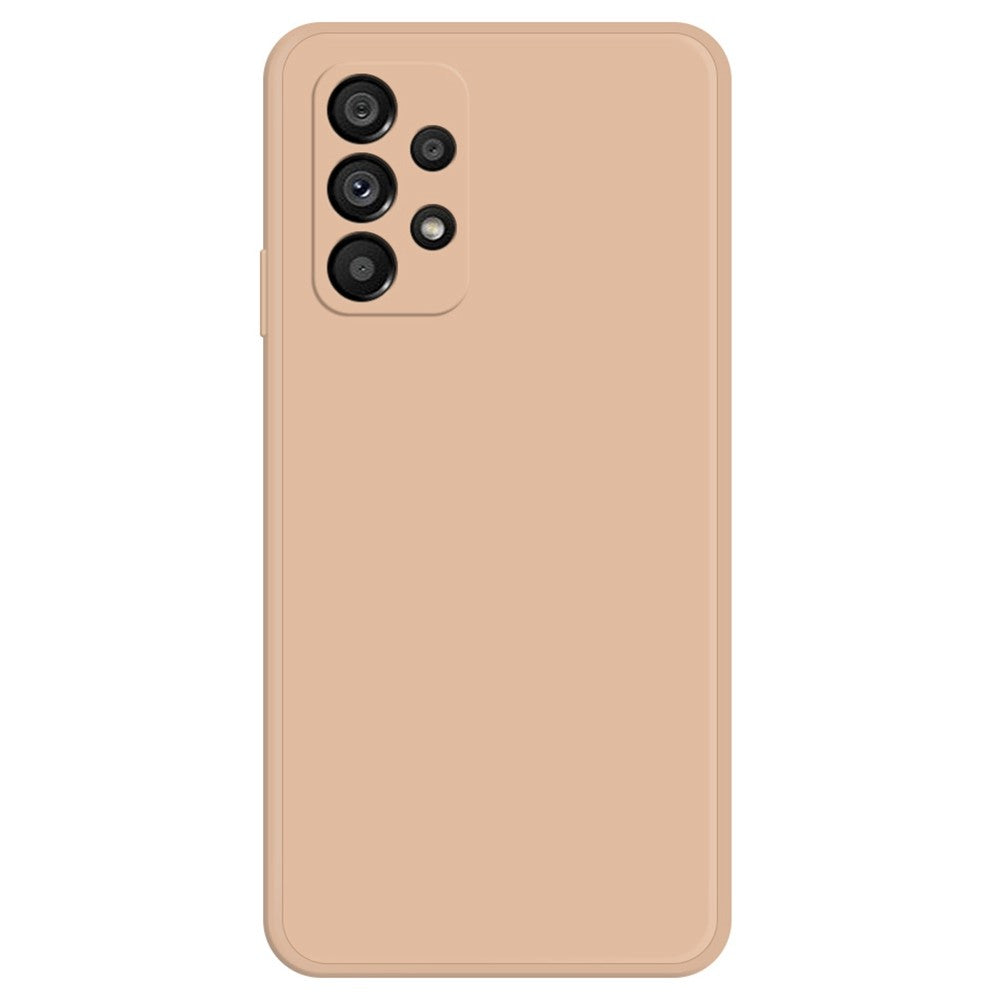 Rak kant på baksidan av mobilen för Samsung Galaxy A53 5G, gummerat TPU + mikrofiberfoder för mobilen