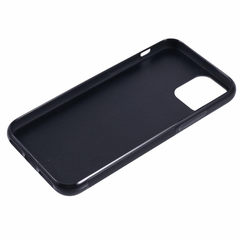 Til iPhone 11 Pro Max Magnetisk Cover Forged Texture Aramidfiber+TPU Anti-Skrid Telefoncover
