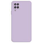 Mobilmobilskal för Samsung Galaxy A12, rakt gummierat TPU-mobilskal med mikrofiberfoder