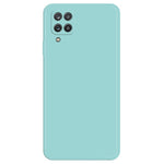 Mobilmobilskal för Samsung Galaxy A12, rakt gummierat TPU-mobilskal med mikrofiberfoder