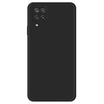 Mobilmobilskal för Samsung Galaxy A12, rakt gummierat TPU-mobilskal med mikrofiberfoder