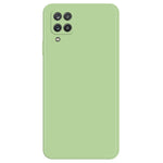 Mobilmobilskal för Samsung Galaxy A12, rakt gummierat TPU-mobilskal med mikrofiberfoder