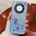 KADEM For Honor X60 5G Case Flower TPU Flexible Gradient Phone Cover