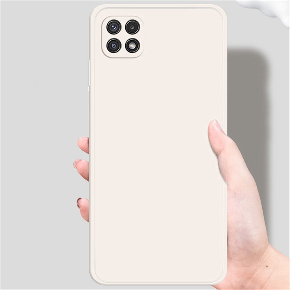 Cell Phone Back Cover for Samsung Galaxy A22 5G (EU Version), Fall Prevention Straight Edge Rubberized TPU Phone Case with Microfiber Lining