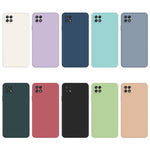 Cell Phone Back Cover for Samsung Galaxy A22 5G (EU Version), Fall Prevention Straight Edge Rubberized TPU Phone Case with Microfiber Lining