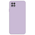 Cell Phone Back Cover for Samsung Galaxy A22 5G (EU Version), Fall Prevention Straight Edge Rubberized TPU Phone Case with Microfiber Lining