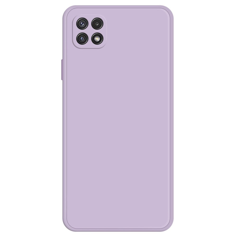 Cell Phone Back Cover for Samsung Galaxy A22 5G (EU Version), Fall Prevention Straight Edge Rubberized TPU Phone Case with Microfiber Lining