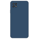 Cell Phone Back Cover for Samsung Galaxy A22 5G (EU Version), Fall Prevention Straight Edge Rubberized TPU Phone Case with Microfiber Lining