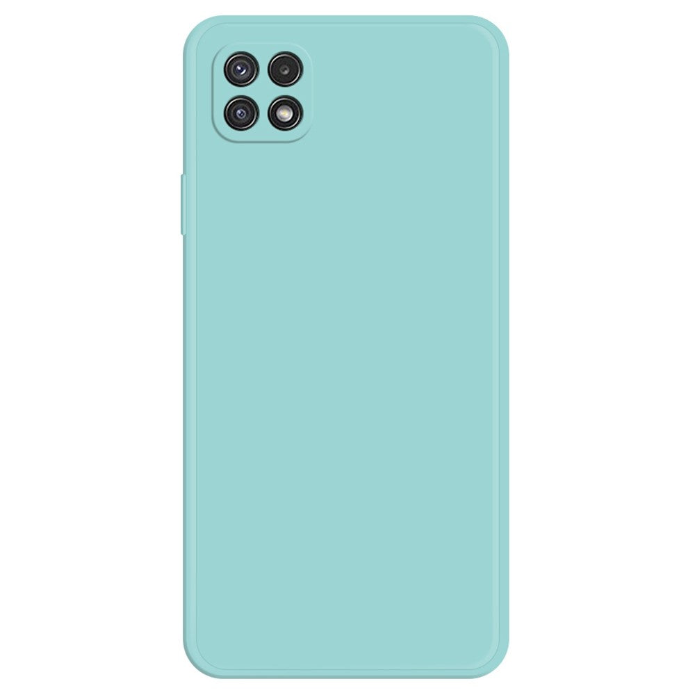 Cell Phone Back Cover for Samsung Galaxy A22 5G (EU Version), Fall Prevention Straight Edge Rubberized TPU Phone Case with Microfiber Lining