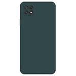 Cell Phone Back Cover for Samsung Galaxy A22 5G (EU Version), Fall Prevention Straight Edge Rubberized TPU Phone Case with Microfiber Lining