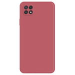 Cell Phone Back Cover for Samsung Galaxy A22 5G (EU Version), Fall Prevention Straight Edge Rubberized TPU Phone Case with Microfiber Lining
