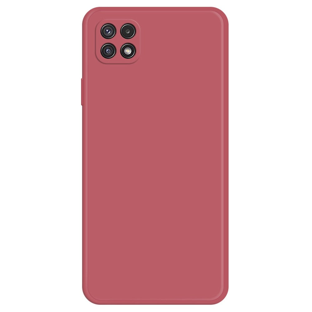 Cell Phone Back Cover for Samsung Galaxy A22 5G (EU Version), Fall Prevention Straight Edge Rubberized TPU Phone Case with Microfiber Lining