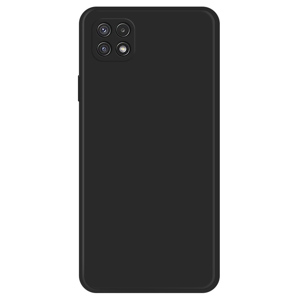 Cell Phone Back Cover for Samsung Galaxy A22 5G (EU Version), Fall Prevention Straight Edge Rubberized TPU Phone Case with Microfiber Lining