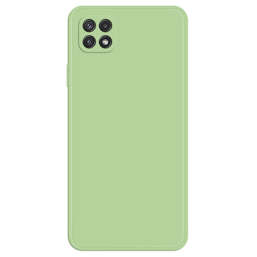 Cell Phone Back Cover for Samsung Galaxy A22 5G (EU Version), Fall Prevention Straight Edge Rubberized TPU Phone Case with Microfiber Lining