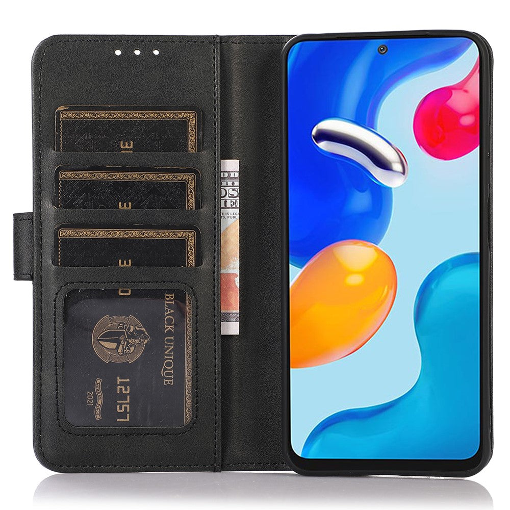 For Xiaomi Redmi Note 14 4G (163.25mm) Case Cowhide Texture Leather Wallet Phone Cover with Stand