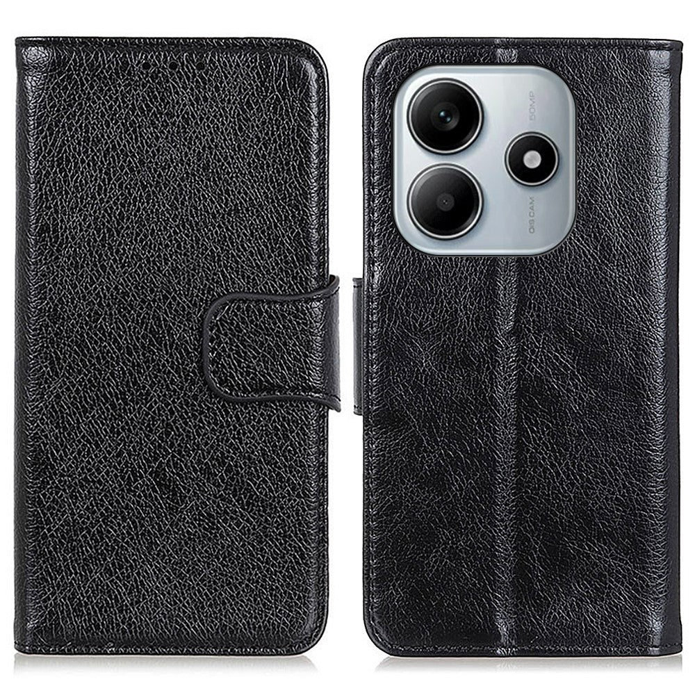 For Xiaomi Redmi Note 14 4G (163.25mm) Case Nappa Texture Split Leather Wallet Phone Cover