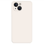 For iPhone 13 mini 5.4 inch Rubberized TPU Protective Case Microfiber Lining Straight Edge Solid Color Phone Cover