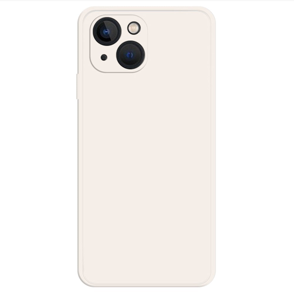 For iPhone 13 mini 5.4 inch Rubberized TPU Protective Case Microfiber Lining Straight Edge Solid Color Phone Cover