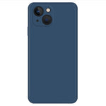 For iPhone 13 mini 5.4 inch Rubberized TPU Protective Case Microfiber Lining Straight Edge Solid Color Phone Cover