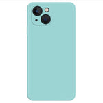 For iPhone 13 mini 5.4 inch Rubberized TPU Protective Case Microfiber Lining Straight Edge Solid Color Phone Cover