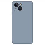 For iPhone 13 mini 5.4 inch Rubberized TPU Protective Case Microfiber Lining Straight Edge Solid Color Phone Cover