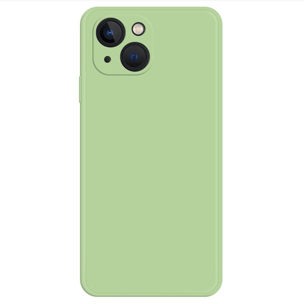For iPhone 13 mini 5.4 inch Rubberized TPU Protective Case Microfiber Lining Straight Edge Solid Color Phone Cover