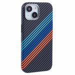 Til iPhone 14 Cover Kompatibel med MagSafe Kulfiber Tekstur Vand-Overføring PC Telefoncover