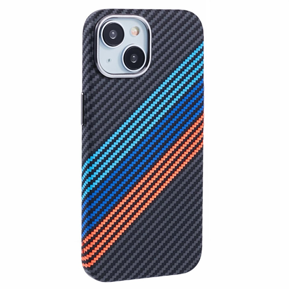 Til iPhone 14 Cover Kompatibel med MagSafe Kulfiber Tekstur Vand-Overføring PC Telefoncover