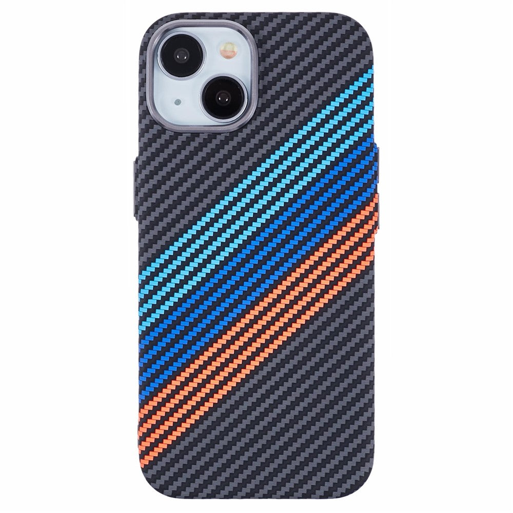 Til iPhone 14 Cover Kompatibel med MagSafe Kulfiber Tekstur Vand-Overføring PC Telefoncover