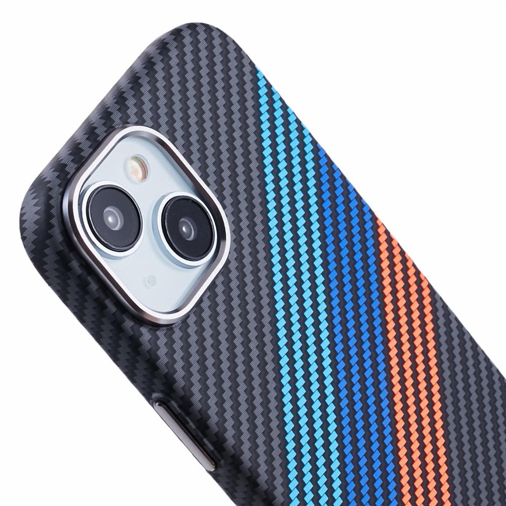 Til iPhone 14 Cover Kompatibel med MagSafe Kulfiber Tekstur Vand-Overføring PC Telefoncover