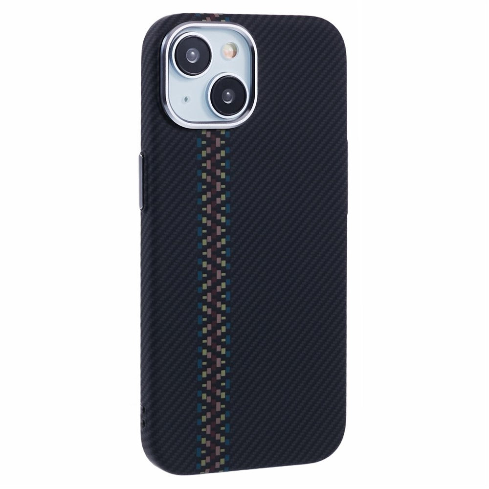 Til iPhone 14 Cover Kompatibel med MagSafe Kulfiber Tekstur Vand-Overføring PC Telefoncover