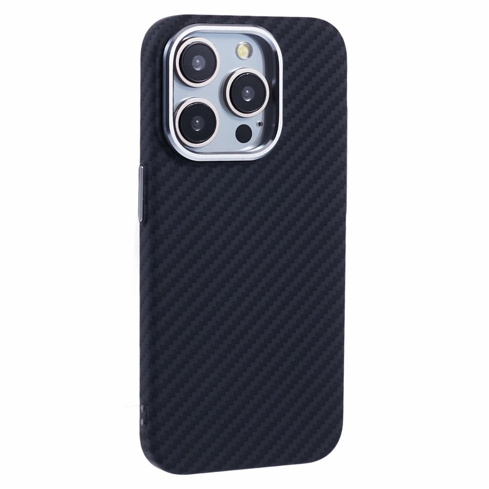 For iPhone 14 Pro Max Case Compatible with MagSafe Carbon Fiber Texture Water-Transfer PC Phone Cover