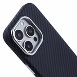 For iPhone 14 Pro Max Case Compatible with MagSafe Carbon Fiber Texture Water-Transfer PC Phone Cover