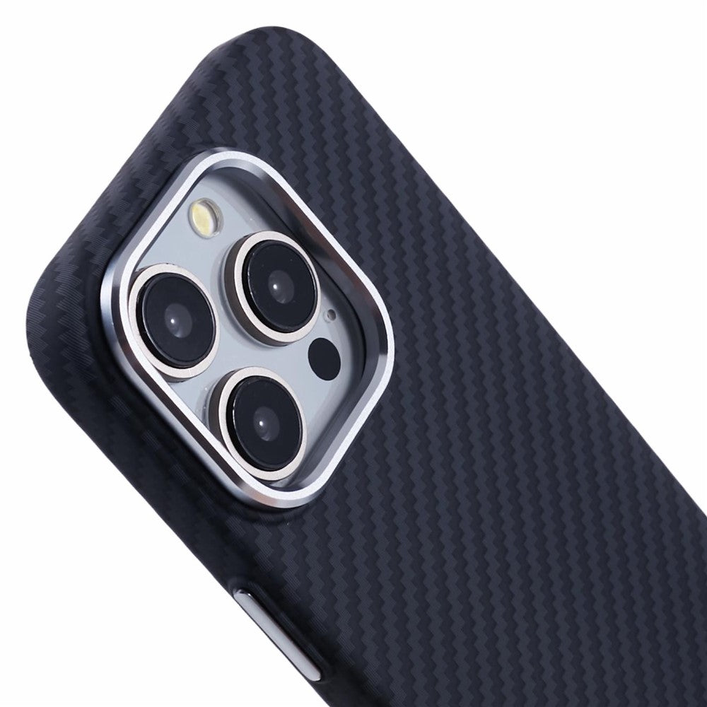 For iPhone 14 Pro Max Case Compatible with MagSafe Carbon Fiber Texture Water-Transfer PC Phone Cover