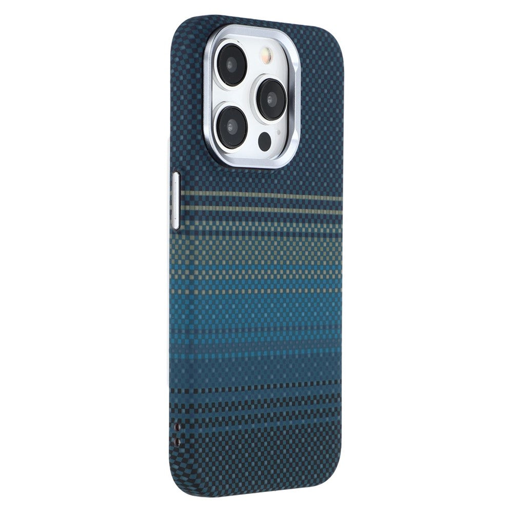 For iPhone 14 Pro Max Case Compatible with MagSafe Carbon Fiber Texture Water-Transfer PC Phone Cover