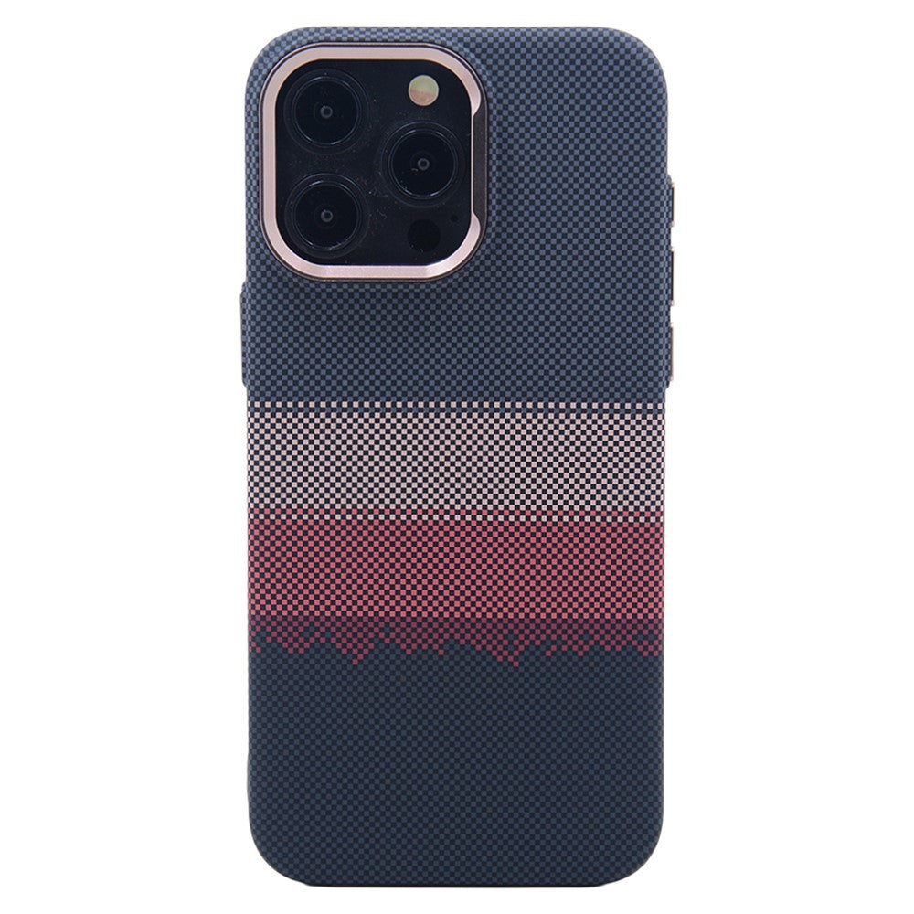 For iPhone 14 Pro Max Case Compatible with MagSafe Carbon Fiber Texture Water-Transfer PC Phone Cover