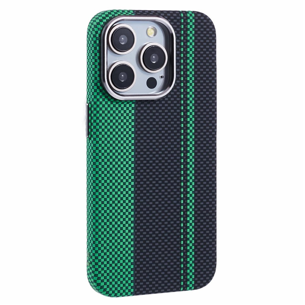 For iPhone 13 Pro Case Compatible with MagSafe Carbon Fiber Texture Water-Transfer PC Phone Cover