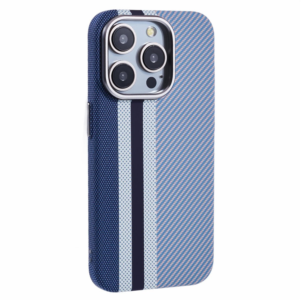 For iPhone 13 Pro Case Compatible with MagSafe Carbon Fiber Texture Water-Transfer PC Phone Cover
