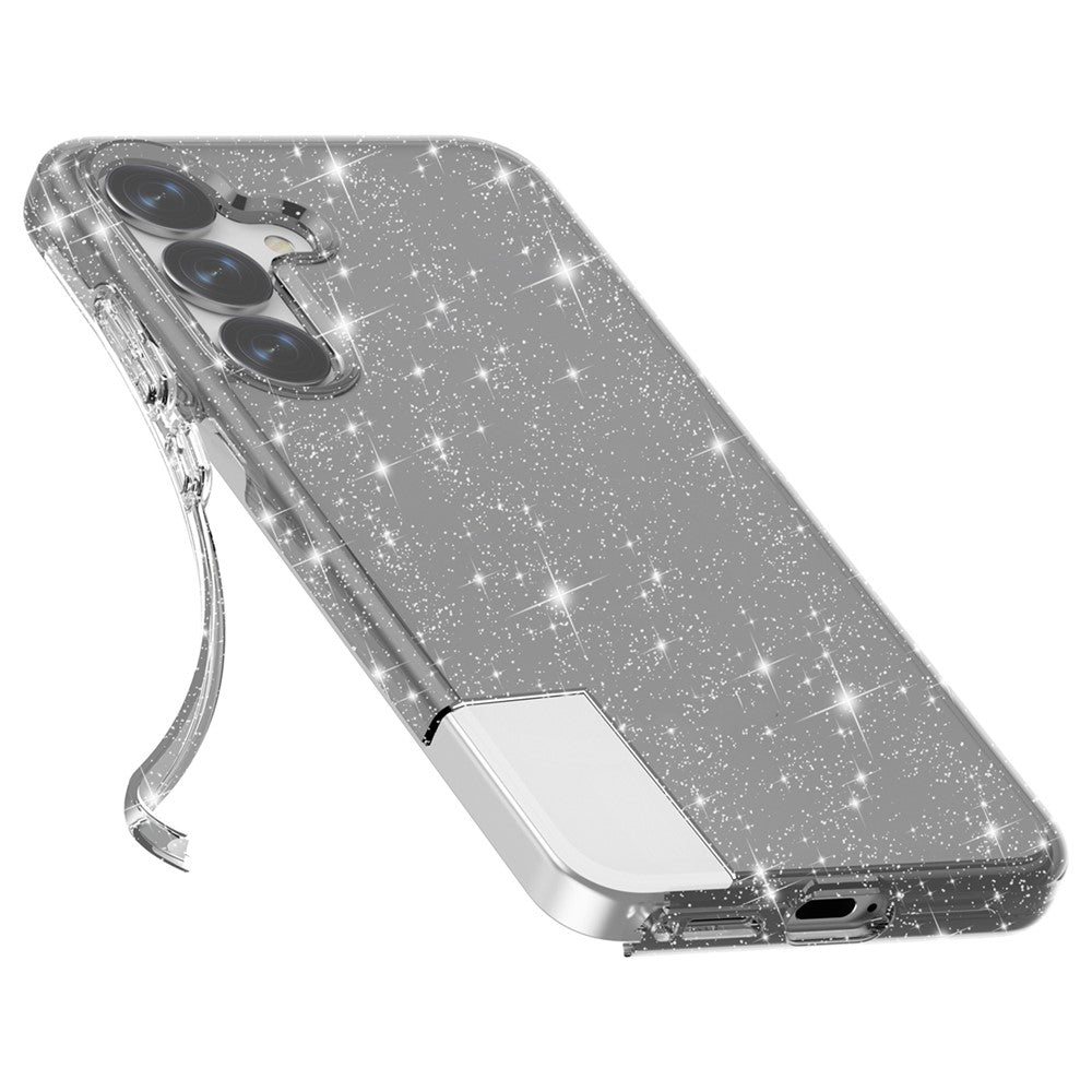 For Samsung Galaxy S25 Case Anti-Scratch PC+TPU Sparkly Glitter Phone Cover