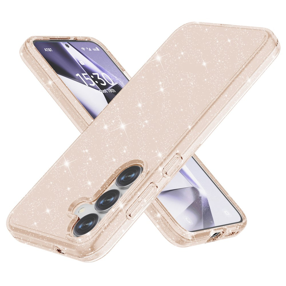 For Samsung Galaxy S25 Case Anti-Scratch PC+TPU Sparkly Glitter Phone Cover
