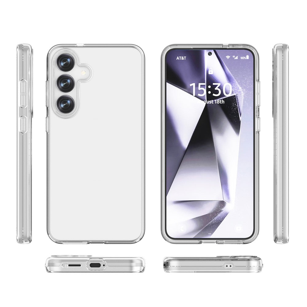 For Samsung Galaxy S25 Case PC + TPU Shockproof Clear Phone Cover