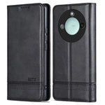 AZNS For Honor X60 5G Case Cowhide Texture PU Leather Wallet Phone Cover