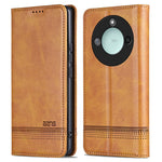 AZNS For Honor X60 5G Case Cowhide Texture PU Leather Wallet Phone Cover