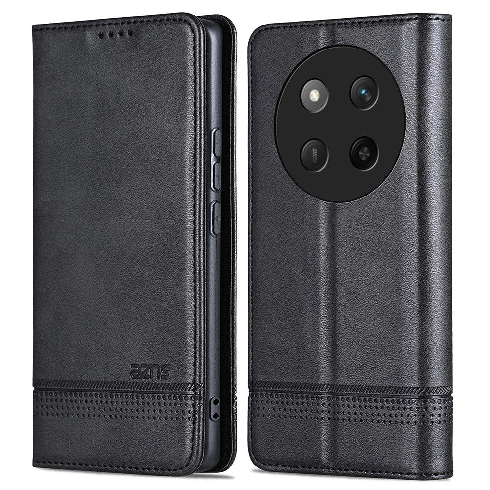 AZNS For Honor Magic7 Lite 5G / X9c 5G / X60 Pro 5G Case Cowhide Texture PU Leather Wallet Phone Cover