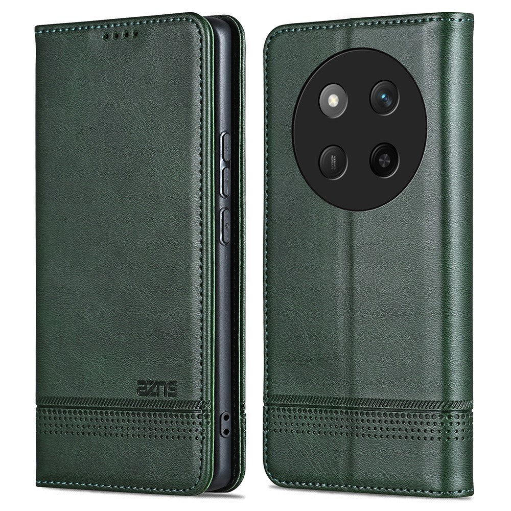 AZNS For Honor Magic7 Lite 5G / X9c 5G / X60 Pro 5G Case Cowhide Texture PU Leather Wallet Phone Cover